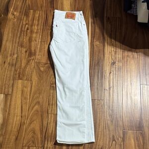 Levi's Men's White Straight Jeans